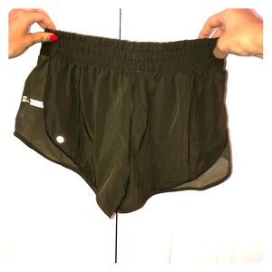 Green lulu shorts
